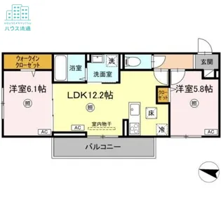 ライク・ア・パラソル【2階】の間取り