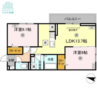 ライク・ア・パラソル【3階】の間取り