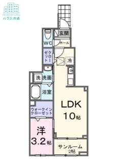 サニープレイス 古町【1階】の間取り