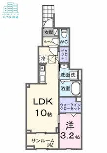 サニープレイス 古町【1階】の間取り