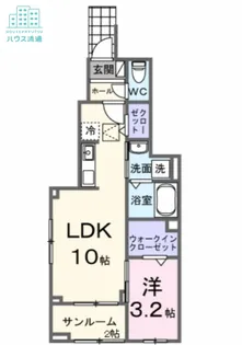サニープレイス 古町【1階】の間取り