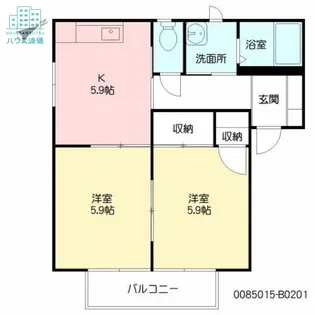 フォーレス三城 B棟【2階】の間取り
