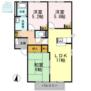 ディアス須田ノ木 A棟【2階】の間取り