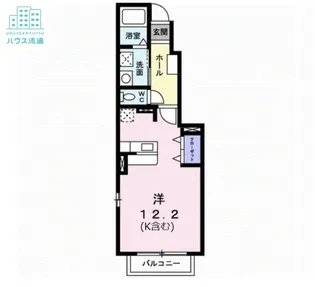 カレント杭出津【1階】の間取り