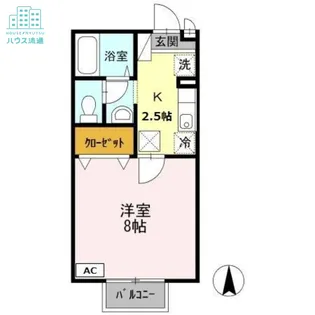 グレース三城【1階】の間取り