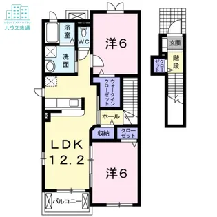 2LDKの間取り画像