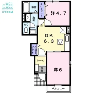 ラ・ベレッツァⅡ【1階】の間取り