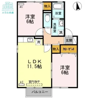 グレース久原【205号室】の間取り