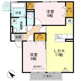 ニューハイツタリカド A棟【2階】の間取り