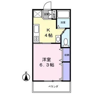 セレブラーレもえぎ野【2階】の間取り
