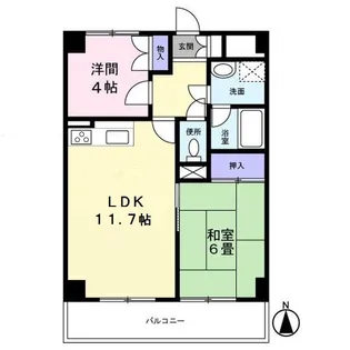 パークサイドエゴダ【305号室】の間取り