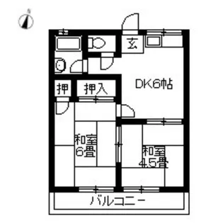 男全ハイツA【201号室】の間取り