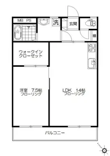 千草台谷本マンション【301号室】の間取り