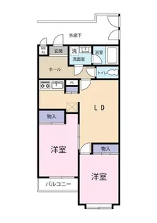 ヒロロイヤルハイツ長津田【2階】の間取り