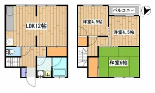 神奈川県横浜市青葉区もえぎ野【テラスハウス】の間取り