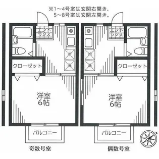 エステート長津田Ⅰ【2階】の間取り