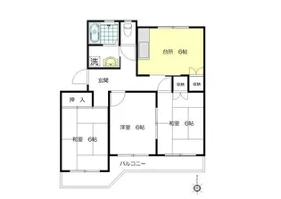 ビューティハイツ千草台【1階】の間取り