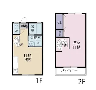 神奈川県横浜市青葉区田奈町【テラスハウス】の間取り