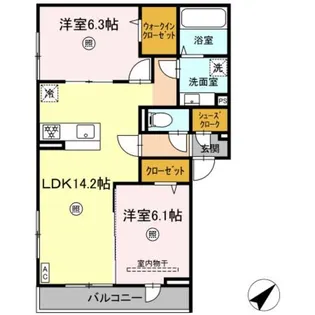 D Paina 大倉山【2階】の間取り