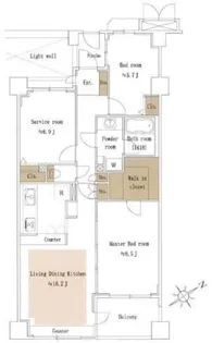 クレッセント新横浜ツインズイースト【5階】の間取り