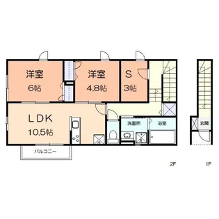 ヴィラ大雅B【2階】の間取り