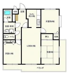 ドミールいぶき野【2階】の間取り