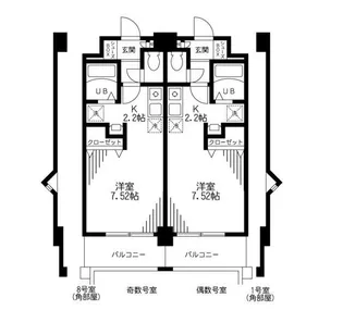 PRIM ROSE・M壱番館【307号室】の間取り