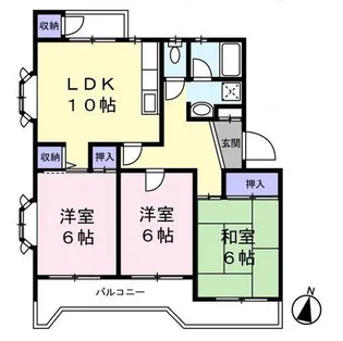 パークサイド市ヶ尾【102号室】の間取り