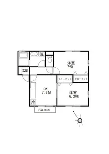 リヴェールヒルⅡ【2階】の間取り