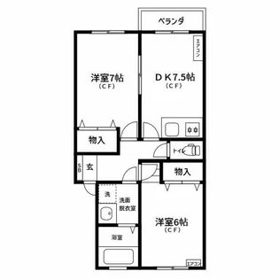 アトラン高山【1階】の間取り