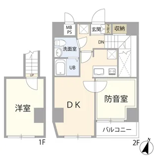 リトルズトーン目白下落合【201号室】の間取り