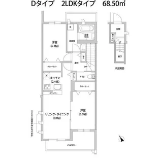 アドラブール深沢【2階】の間取り
