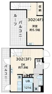 Fullea奥沢【4階】の間取り