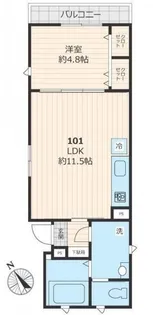 ウンベルポルト【1階】の間取り