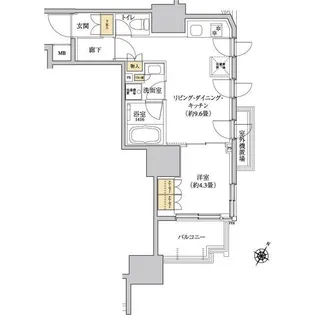 グレーシアフィット三軒茶屋【5階】の間取り