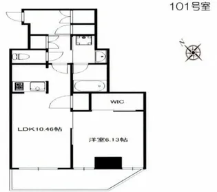 ジャコワ日本橋中洲【1階】の間取り