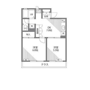 フラワーハイツ嶋B棟【1階】の間取り
