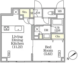 ユーレジデンス目黒東山【3階】の間取り