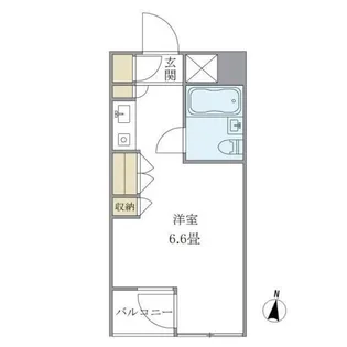 雅叙園碑文谷ドミトリィ【6階】の間取り