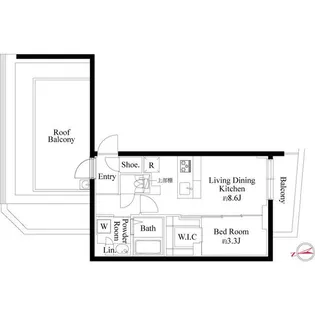 ルネサンスコート目黒南【3階】の間取り
