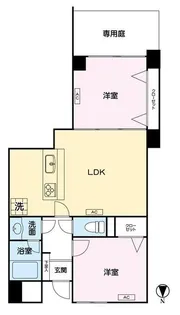 パティオ久が原【1階】の間取り