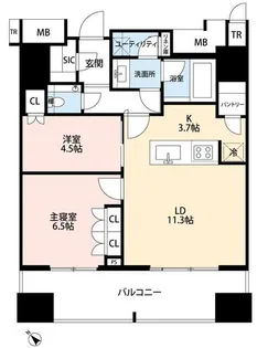 プラウドタワー渋谷【5階】の間取り