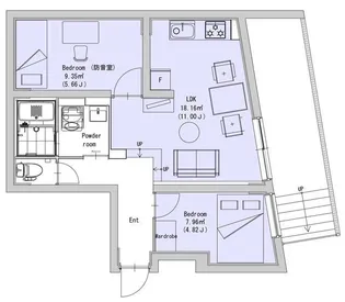 EXAM駒場東大前【1階】の間取り