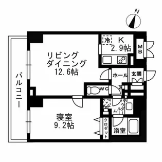 パークフラッツ学芸大学【3階】の間取り