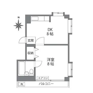 ドエル大橋【4階】の間取り