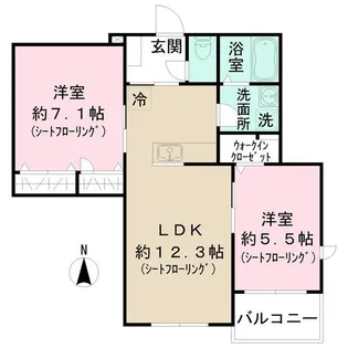 メゾンレーヴ経堂【2階】の間取り
