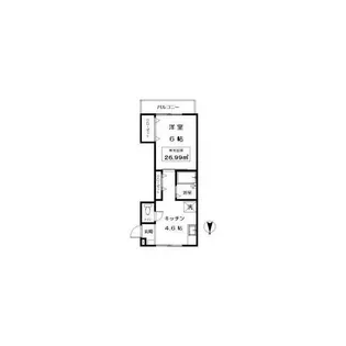 グローリー上野毛【2階】の間取り