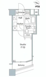 ファーストリアルタワー新宿【16階】の間取り