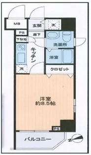 ガーラ・ステーション新宿御苑前【5階】の間取り