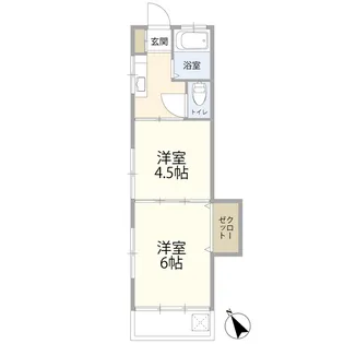 桜井ハイツ【2D号室】の間取り